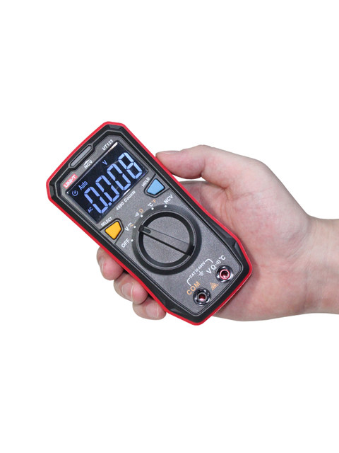 Uliide Ut123 Pocket-Sized Digital Multimeter for Home Use with Full Range Protection Electrician's Meter/Temperature Tester