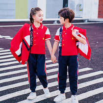 Kindergarten uniforms cotton Chinese childrens class clothes boys and girls short-sleeved performance clothes primary school uniforms summer suits