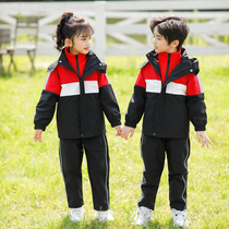 Kindergarten garden uniform autumn and winter clothing childrens jacket 3-piece set of British college style class uniform primary school uniform set 4
