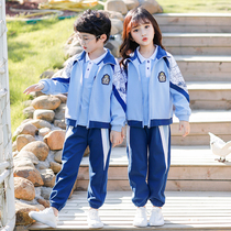 Kindergarten garden uniform primary school students new college sports style class uniform children spring and autumn cotton school uniform three-piece set