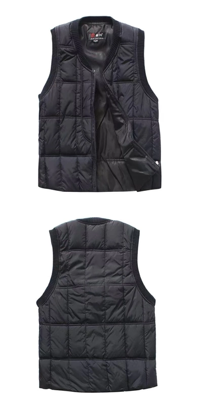 Áo vest nam trung niên dày nam trung niên xuống cotton lụa cotton vest cha vest áo ba lỗ tập gym nam
