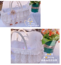 New pet bag kitty Puppy teddy Yorkshire Little Horse out for a lace net red portable handheld basket