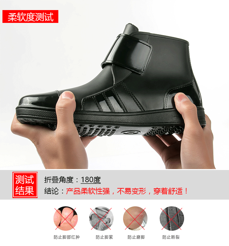 Giày đi mưa ấm áp cho nam ống ngắn cộng với nhung bông mưa ủng Hàn Quốc thấp để giúp giày cao su nam trượt giày mùa thu đông giày chống nước