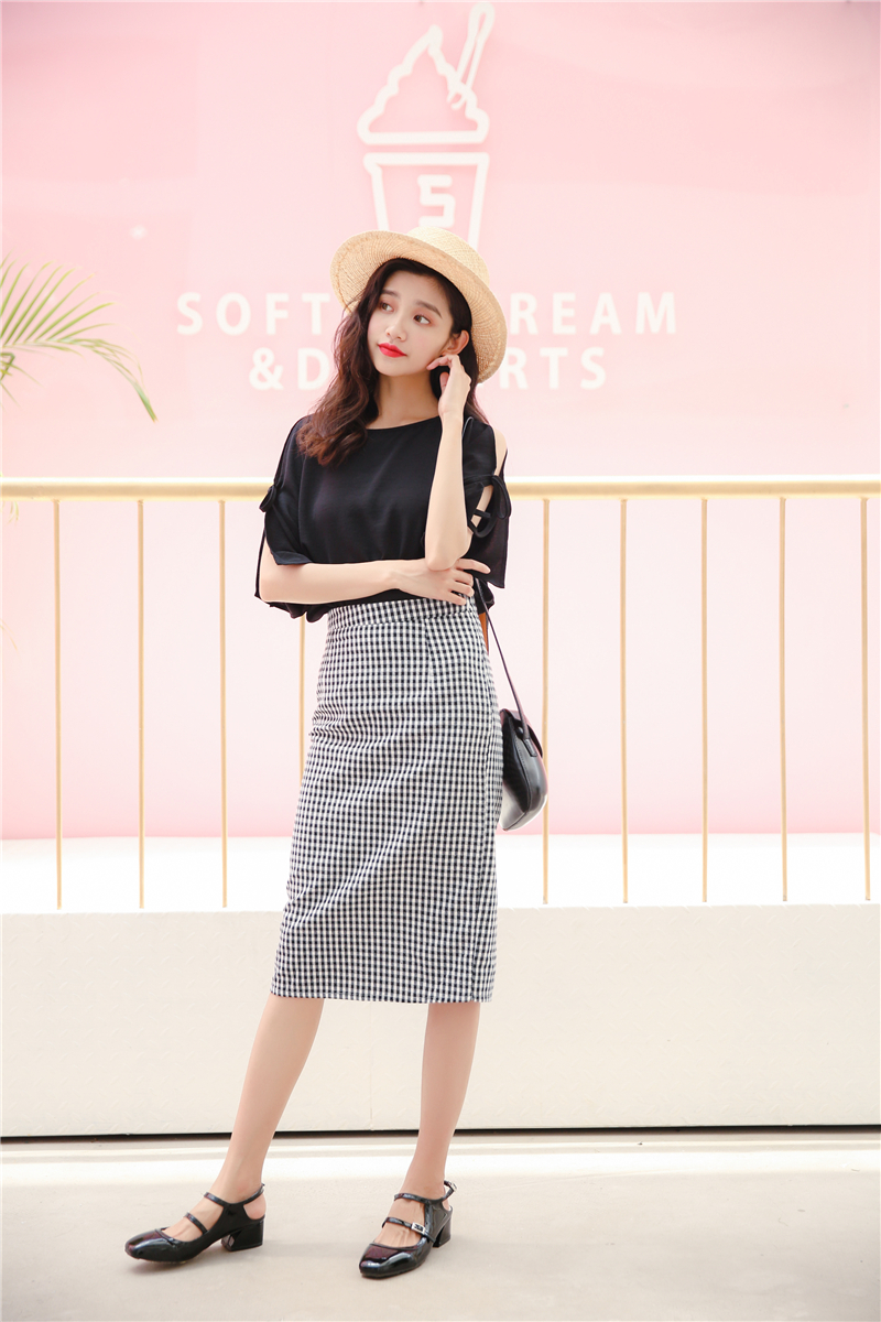 VK旗艦店 韓系雪紡百搭學院風襯衫短袖上衣