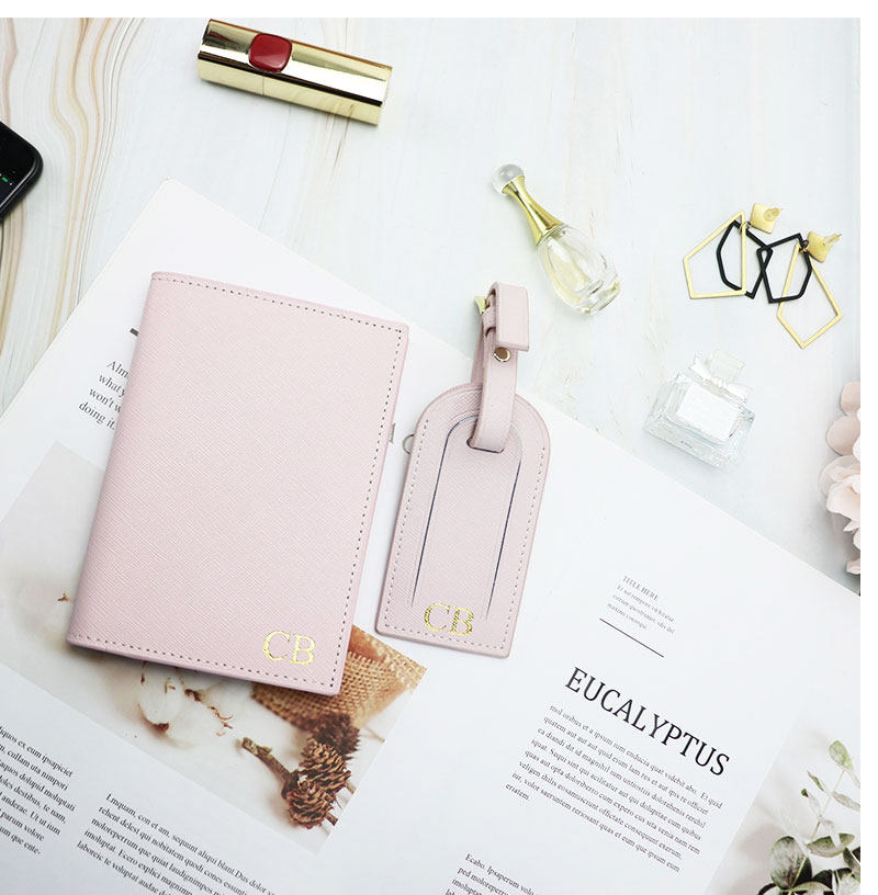 Cross-border PU leather lightweight portable passport holder travel ticket holder multifunctional passport bag luggage tag in stock