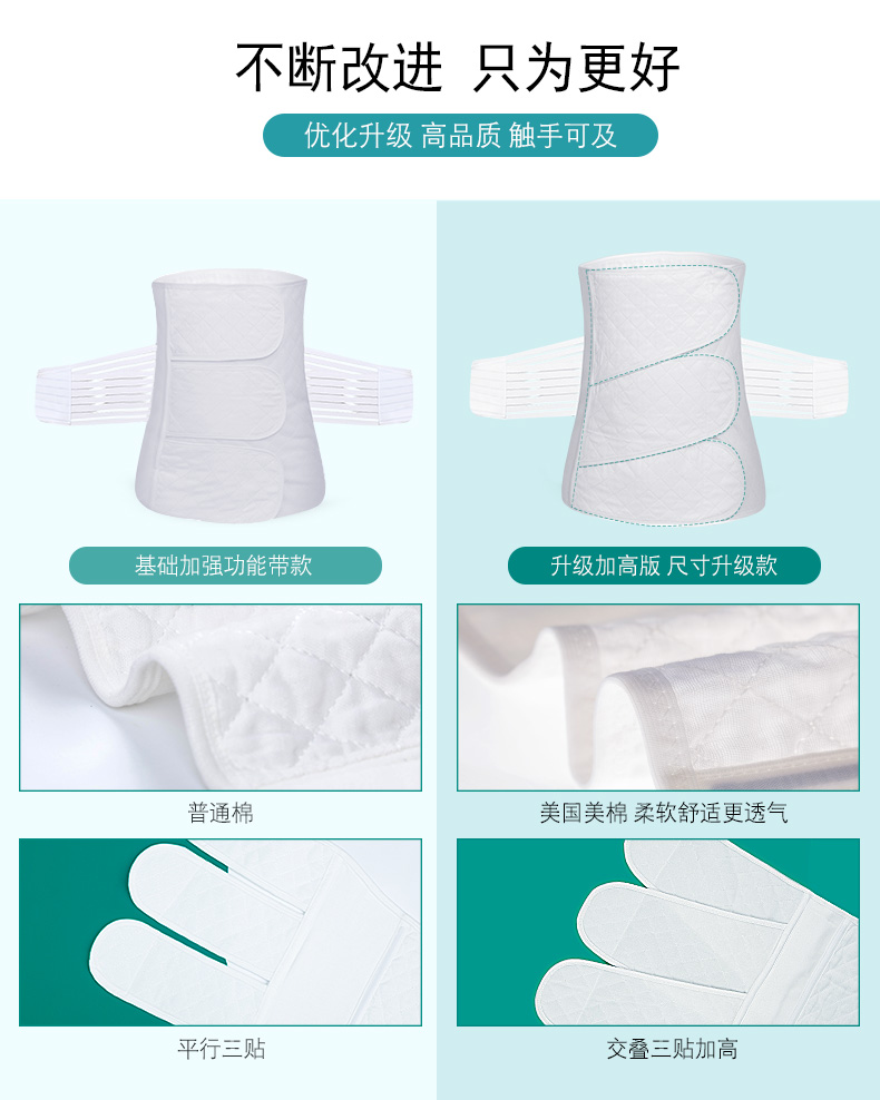 Gạc sau sinh bụng vành đai mùa xuân và mùa hè cotton thoáng khí bào laparotomy đặc biệt bà mẹ mang thai phụ nữ gắn tethered corset