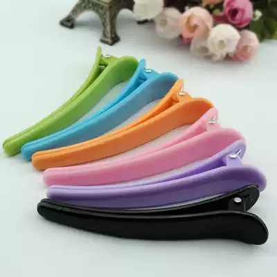 Cross clip black duckbill acrylic plastic alligator clip beauty face candy color press clip practical hairpin
