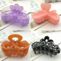 Bow big grab clip Face wash bath plate Hair claw clip Jelly Black hair grab Medium ponytail practical hair clip