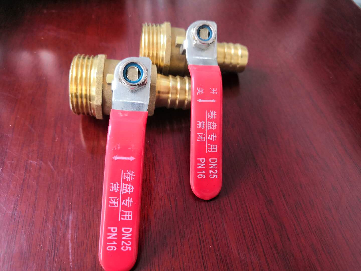 Fire coil disc ball valve DN25 external wire water inlet connecting rubber pipe full copper 1 inch hose