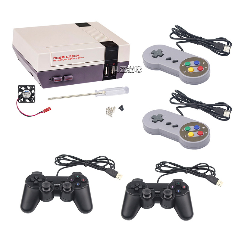 Raspberry Pi 3B+ 3B Retro Shell Retroflag NESPI CASE + Retro Console Set