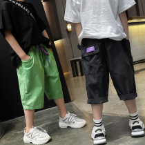 Childrens shorts summer Capri pants childrens clothing 2021 new boy pants thin tide big baby pants Cotton