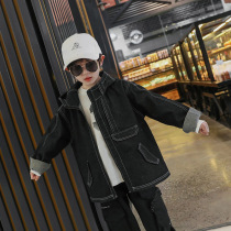 Spring dress new denim coat childrens 2021 Tide brand childrens clothing Korean version of the middle child handsome loose coat boy