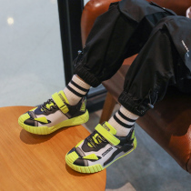 Boys spring sports shoes 2021 spring new middle and big children Foreign style tide shoes Korean version of childrens casual shoes childrens shoes