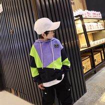 Spring dress color sweater tide boy handsome fried street childrens clothing children childrens middle-aged children 2021 New Korean version of casual jacket