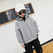 Fan Mi grain boy plus velvet clothes autumn and winter 2020 children Autumn Tide brand childrens clothing coat Big Boy Hot New