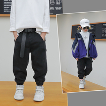 Boy plus velvet jeans autumn winter 2020 children thick pants boys autumn casual trousers foreign childrens clothing