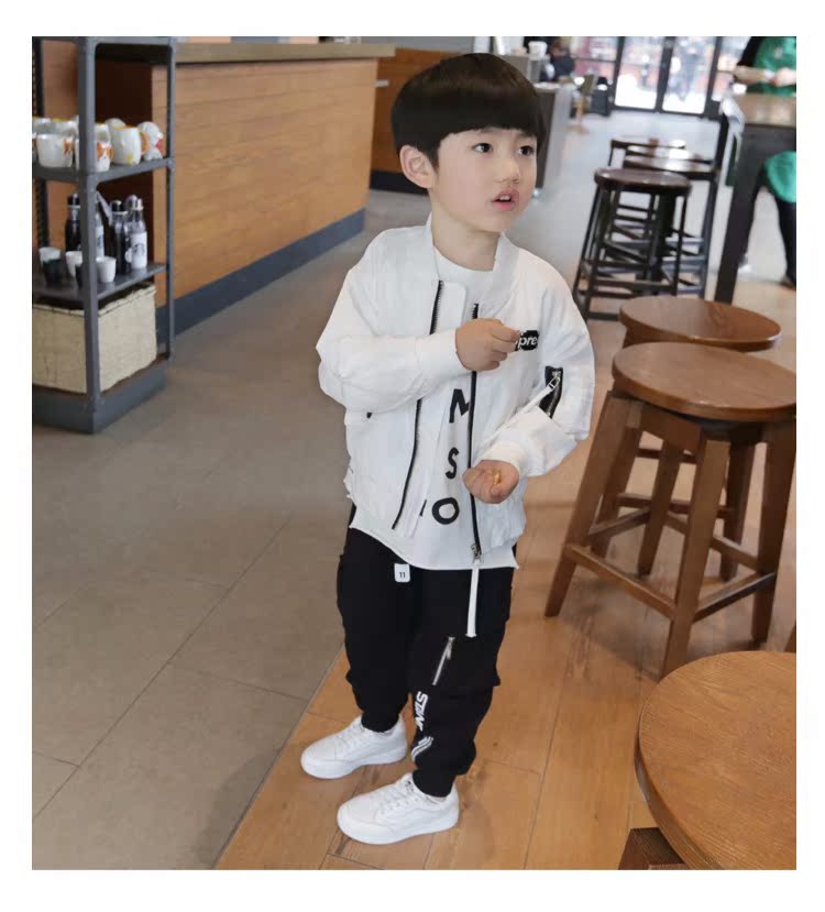 Quần bé trai cotton 2018 mùa thu mới cho trẻ em quần lớn dệt kim màu đen quần thể thao phiên bản Hàn Quốc của quần đơn - Quần các mẫu quần đẹp cho bé yêu