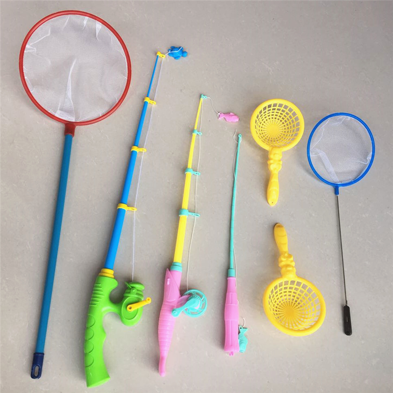 Children's fishing toy Fishing rod Magnetic baby 1-3 years old children puzzle water kitten fishing rod plastic