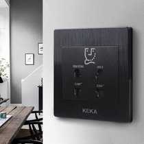 S1 black Hotel Hotel 86 type shaver power socket 110v-220v transformer socket panel