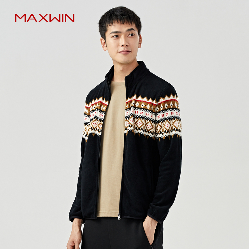 Maxwin 马威 加厚保暖摇粒绒 男式夹克外套 天猫优惠券折后￥89包邮（￥149-60）3色可选