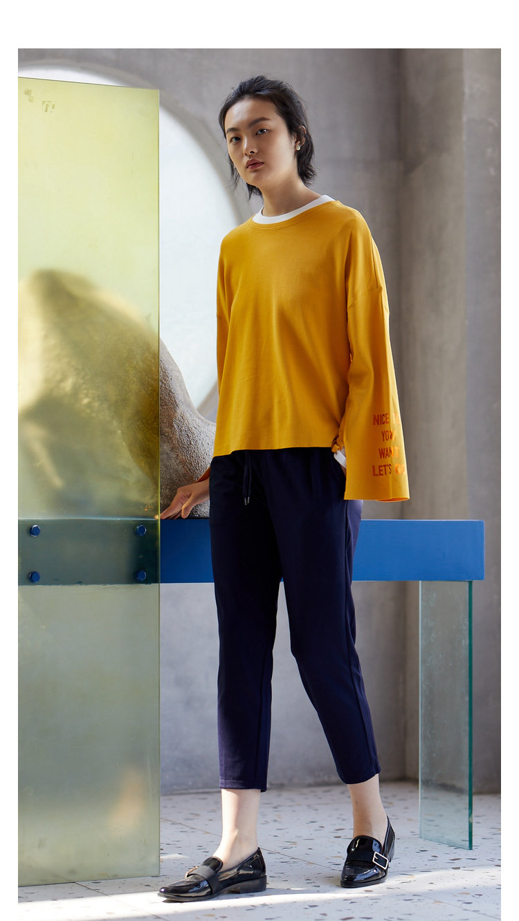 Maxwin 19年春季新款 马威 女式九分裤*2条 双重优惠折后￥64包邮（拍2件）3色可选