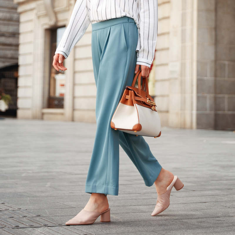 Maxwin 马威 19年春季新款 高弹显瘦 女式九分裤 阔腿裤 天猫优惠券折后￥99包邮（￥129-30）4色可选