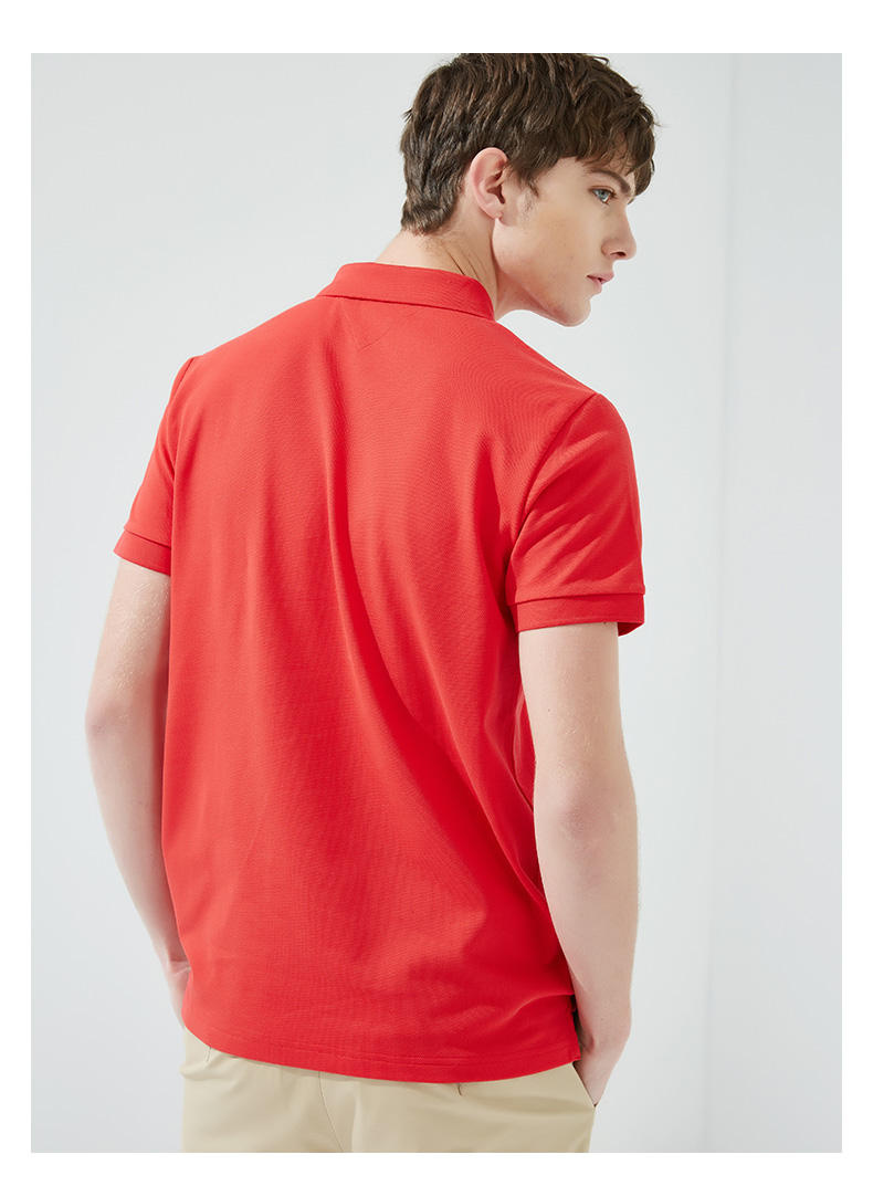 MAXWIN Ma Weixia áo thun nam tay ngắn màu rắn POLO áo sơ mi công sở cotton giản dị ve áo sơ mi nam áo phông có cổ