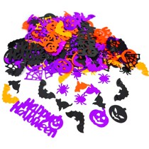 15g Halloween Terrors Confetti Purple Orange Sequines Halloween