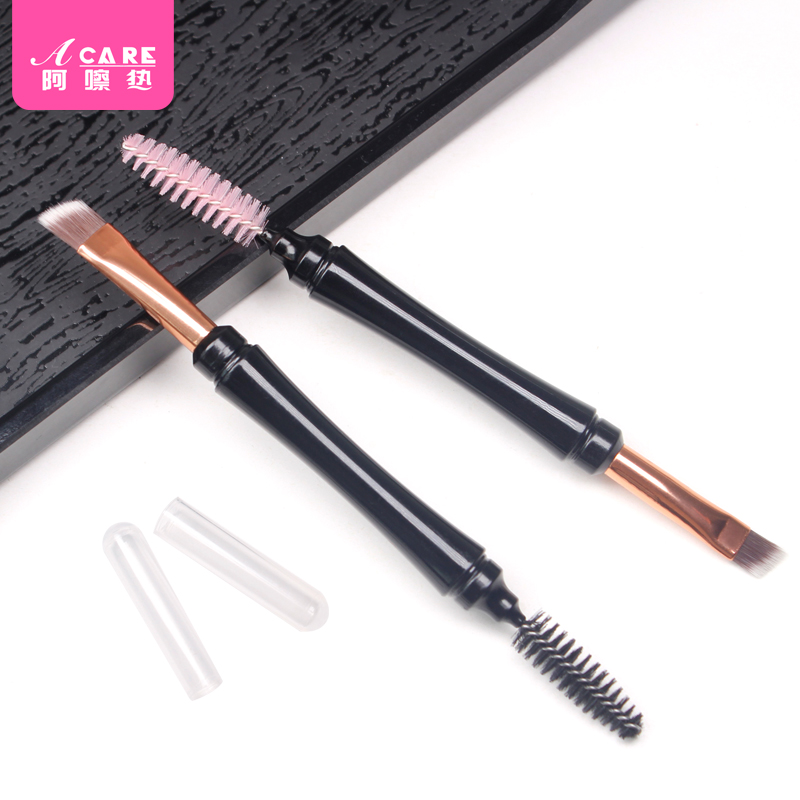 With Lid Double Head Lash Brush Dual Purpose Brow brow Eyebrow Powder Brushed Beginscholar Color Makeup Tool Makeup Brush Screw Brow Brush