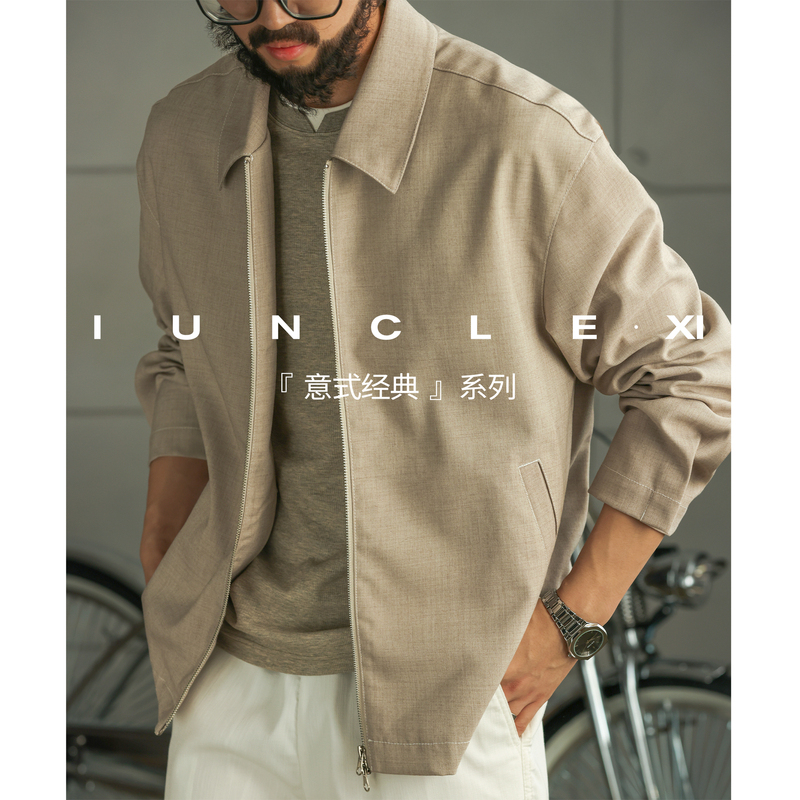 Iunclexi【Italian Classic】Double Zipper Lapel Executive Jacket for Men 2026 Spring Wrinkle-Resistant No-Iron Coat Iunclexi【Italian Classic】Double Zipper Lapel Executive Jacket for Men 2026 Spring Wrinkle-Resistant No-Iron Coat