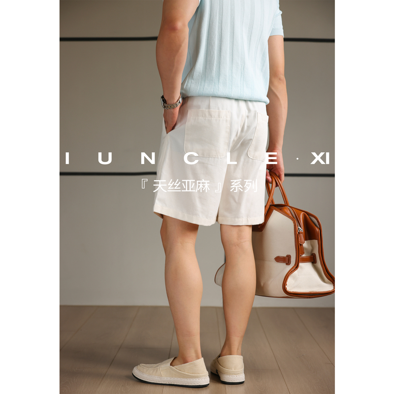 Iunclexi【Tencel Linen】Summer Thin Breathable Cool Casual Shorts for Men, Comfortable and Flowy Five-Point Shorts Iunclexi【Tencel Linen】Summer Thin Breathable Cool Casual Shorts for Men, Comfortable and Flowy Five-Point Shorts