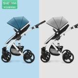 Складная детская коляска с сидением, можно сидеть и лежать, амортизация