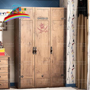 Children's mediterranean style two-door wardrobe customization