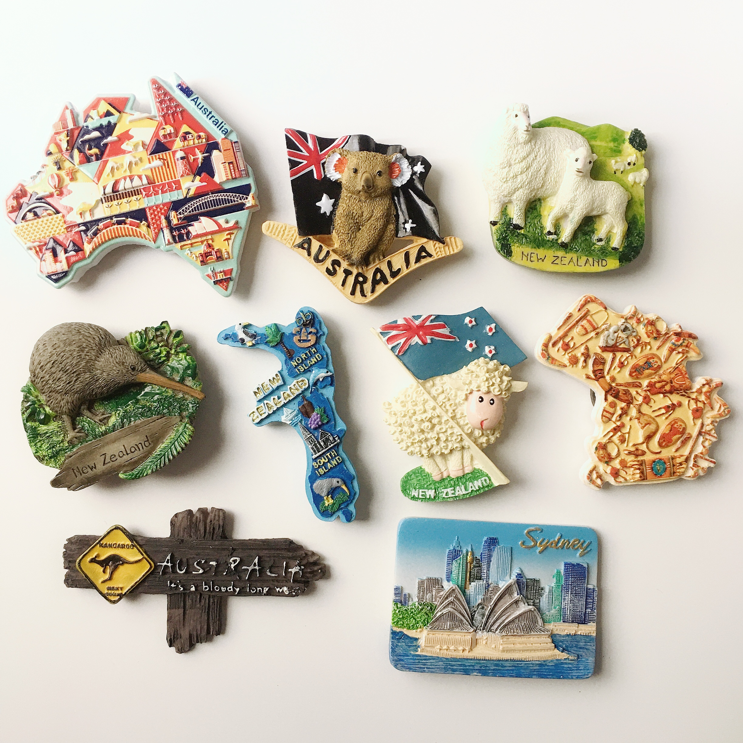 World countries travel refrigerators with magnets Australia Australia Sydney Cora New Zealand Solid resin