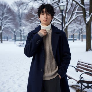 W2x autumn and winter solid color men's sweater casual thickened bottoming shirt top long-sleeved woolen sweater inner wear for men