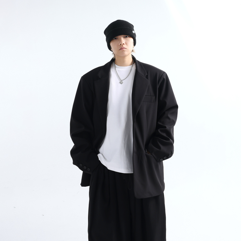 New Product Limited Time Offer 20% off Black Oversized Wide-Shoulder Blazer Loose Vintage Casual Suit, Exudes a Powerful Aura New Product Limited Time Offer 20% off Black Oversized Wide-Shoulder Blazer Loose Vintage Casual Suit, Exudes a Powerful Aura