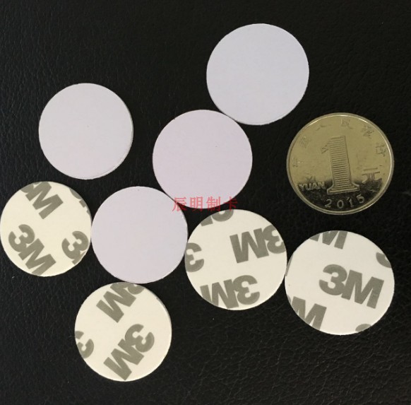 Fudan IC chip coin card back glue RFID coin card M1 high frequency NFC round card special-shaped card