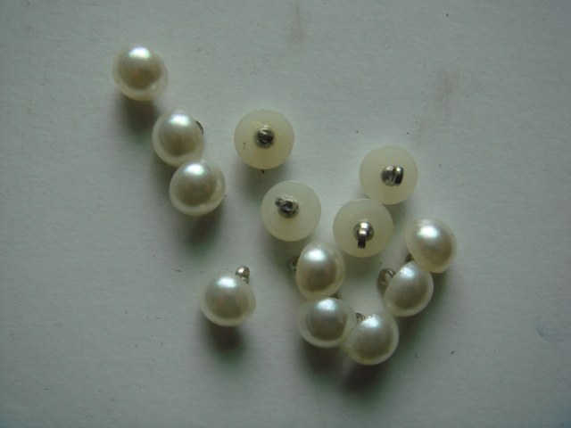 White pearl button semicircle mushroom pearl button 8mm fashion button sweater button decoration