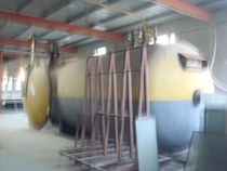 Autoclaved pot A hollow glass processing equipment has proved that the high-pressure pot 48 cubic meters can be shot on the shelf.