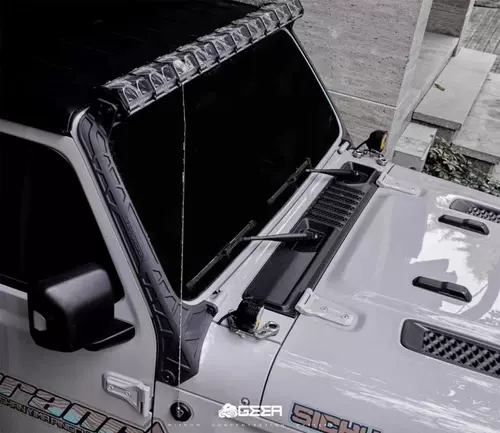 Крайний случай Световая стойка GEEA Wrangler на передней стойке JL Wrangler Портальный кронштейн для светодиодного фонаря Wrangler 50-дюймовая фонарная стойка