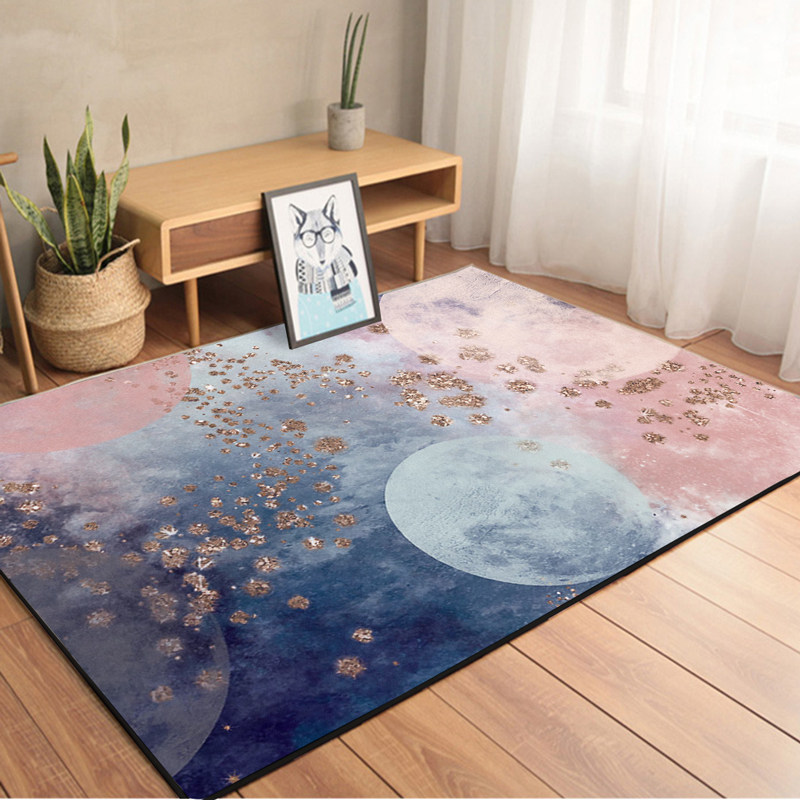 Carpet bedroom girl ins wind living room net red with the same sleeping can sit beside the bed blanket full of room under the bed mat