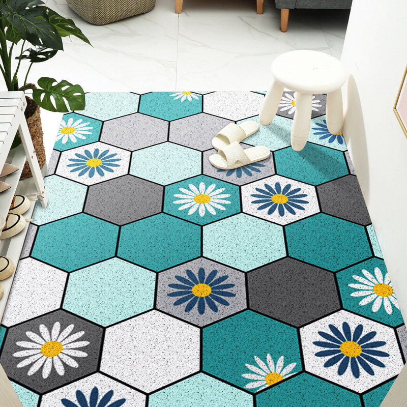 Nordic entry doormat Mat Doormat Doorway Genguan Silk Ring Footbed Can Cut Carpets Into Door Mesh Red Home Customisation