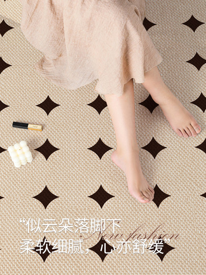 Carpet living room 2026 new light luxury high-end sofa coffee table carpet waterproof and anti-fouling wipeable no-wash floor mat bedroom