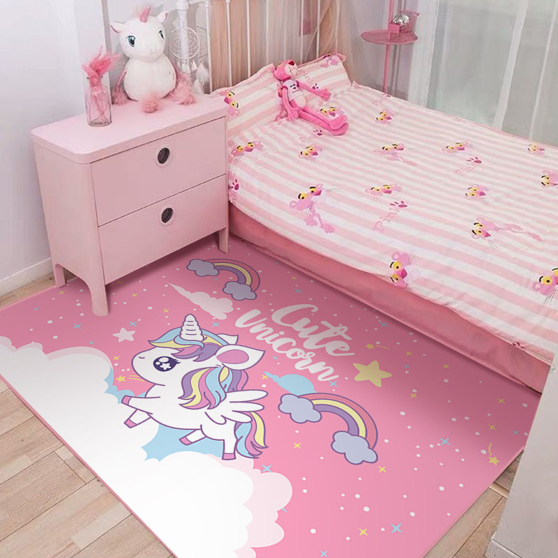 Carpet bedroom full of girls net red with the same cute household sleeping and sitting bedside blanket ins Nordic style floor mat
