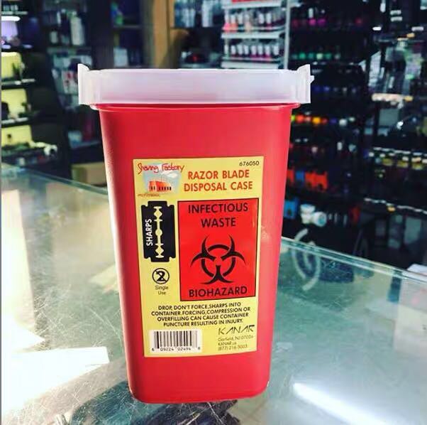 Spot Barbershop Rational Shop Scrap Blade Box Containing Box Tattoo Pin Barrel Release Debris