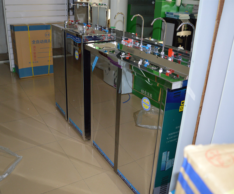 Jinweiquan W500 nước uống bằng thép không gỉ nước uống đài phun nước nóng dọc thẳng đài phun nước uống thương mại - Nước quả máy lọc nước leveluk