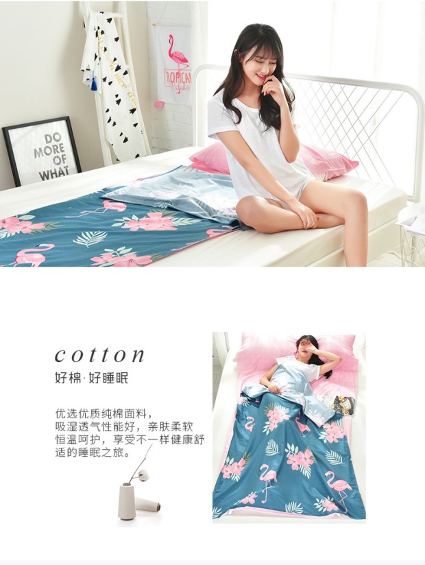 Túi cotton cô lập túi ngủ khách sạn bốn mùa cotton trên tấm vải du lịch chống bẩn chăn - Túi ngủ túi nhộng cho bé