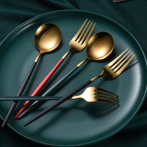 Qiao Lexin Guochao wind students single meal fork spoon chopsticks set one person to eat stainless steel tableware three sets
