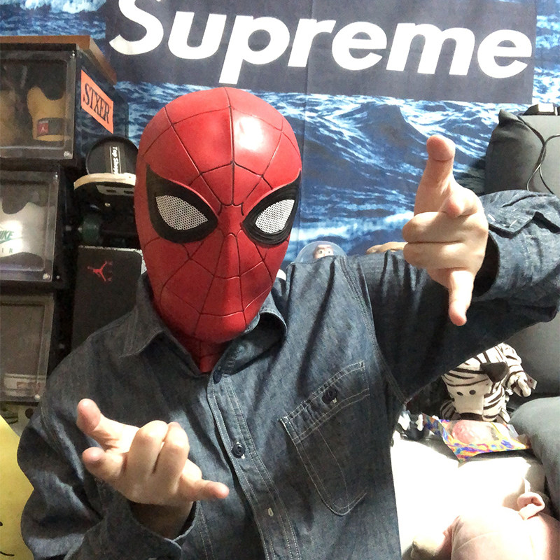 Spider-Man hood mask Avengers Alliance cos Halloween show Hero Expedition Black Mask Infinity War