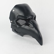 Black Crow Birds Mouth Cos Mask Cool Punk Mask Medieval Plague Doctor Game Cool Black